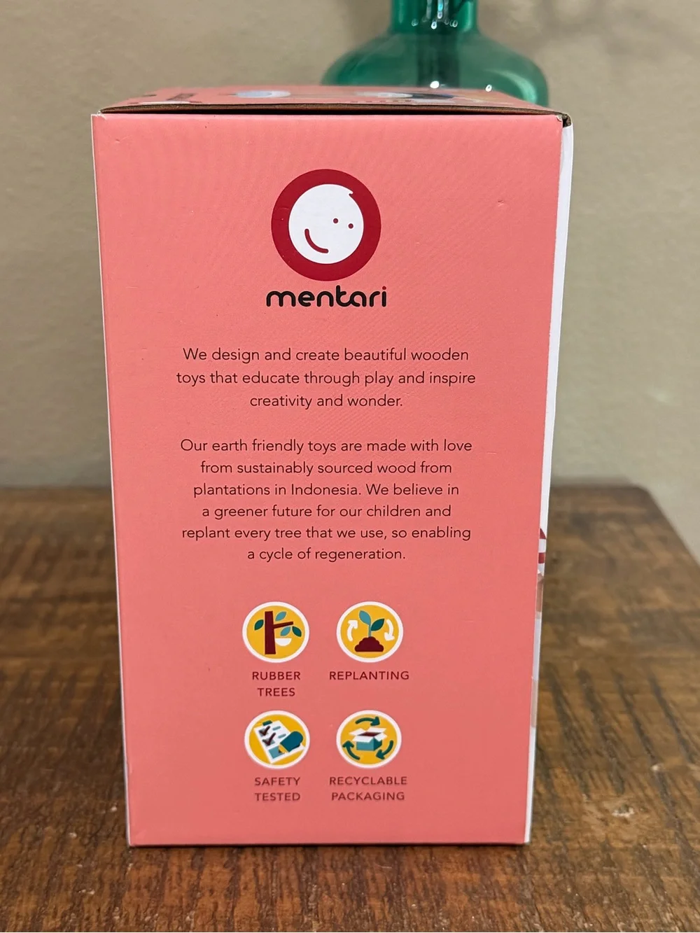 Mentari Kids Smoothie Maker Toy, Natural Wooden Playset, new!